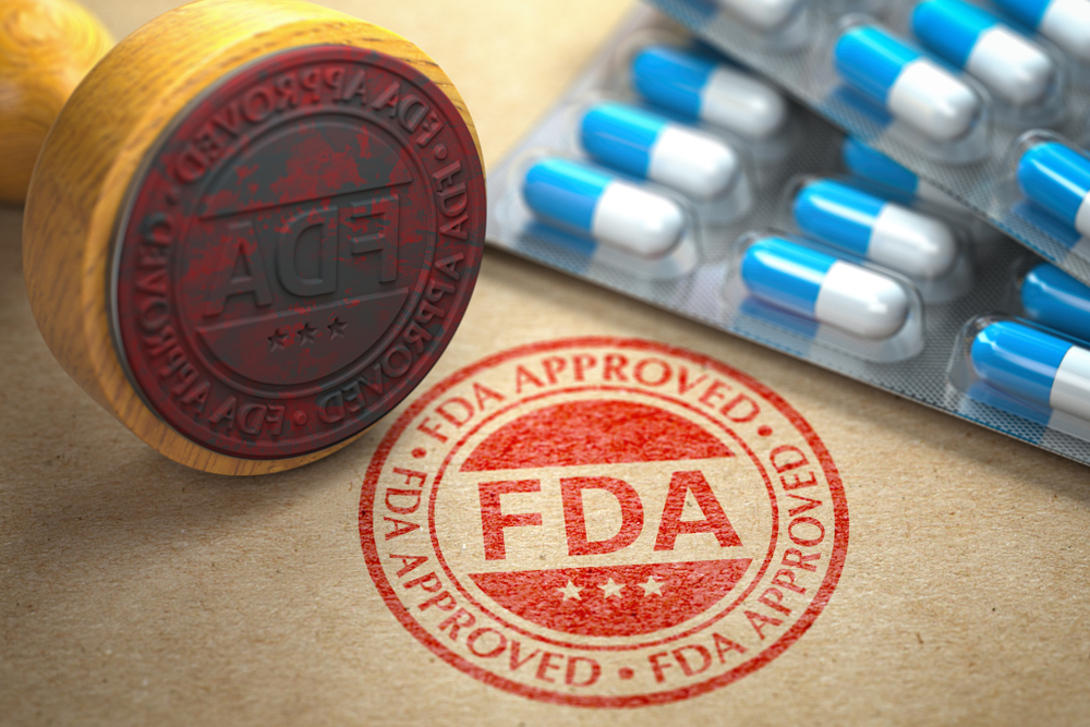 Fda,Approved,Concept.,Rubber,Stamp,With,Fda,And,Pills,On
